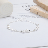wholesale S925 Silver Cloud Tide Pavilion Fashion Trend Star Frosted Bead Twist Braided Bracelet, Versatile and Trendy Design for Women-YS298/approx. 3.1g 925 silver