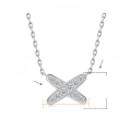 wholesale S925 silver plated with 18k gold, cross earrings with full moissanite, women's high-end necklace-0-5