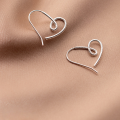 wholesale S925 Sterling Silver Minimalist Twisted Circle Telephone Cord Love Ear Hook Earrings for Women Korean Style Accessories M00731-0-3
