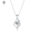 wholesale S925 Sterling Silver Heartstring Pendant Moissanite Necklace for Women, Trendy with Chain Accessory Gift, Live Stream Ready, In Stock for Wholesale-0-1