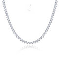 wholesale S925 Silver 17-inch Heart-shaped White High-Carbon Diamond Necklace, Zhuo Zhifan New Edition, European and American High-End Women's Necklace-0-0