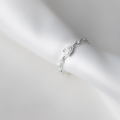 wholesale S925 Sterling Silver Square Diamond Geometric Ring Minimalist Hollow Lock Chain Simple Diamond Jewelry J9071-0-3