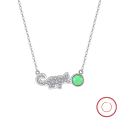 wholesale S925 Sterling Silver Opal Cute Cat Minimalist Versatile Necklace for Women Choker-0-6