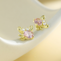 wholesale S925 Sterling Silver Korean-style Small Crab Earrings, Full Silver Ear Studs, Minimalist Earrings for Women, Wholesale Accessories-0-3