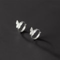 wholesale S925 Silver Fresh and Sweet Summer Butterfly Ear Clips, Elegant and Feminine Hoop Earrings G9218-0-1