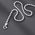wholesale S925 Sterling Silver 20 Light Bead Chain 55cm Round Bead Bare Chain Fashion Retro Matching Chain Accessory with Pendant Jewelry-0-0