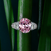 wholesale 925 Silver 35ct Oval 9*11 Simulated Sapphire Ring for Women,-Pink 9*11; G27【R-0316】>No. 9