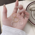 wholesale Metal S925 Sterling Silver Fashion European and American Cross-Border Minimalist Stackable Ins Style Smooth Coil Design Closed Ring-0-1