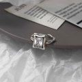 wholesale 925 Sterling Silver Geometric Square Zircon Ring for Women, Light Luxury Fashion, Ins Internet Famous Irregular Zircon Ring, New Style-0-2