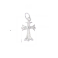 wholesale S925 Sterling Silver Vintage Gothic Cross Pendant, Fashionable Unisex Curb Chain Necklace-0-8