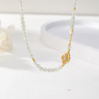 wholesale S925 Sterling Silver New Chinese Style Ruyi Butterfly Hetian Jade Beaded Necklace for Women, Small Design Advanced Beaded Sweater Chain-Hetian Jade Ruyi Butterfly Necklace/16.5g&gt;TL013192