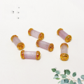 wholesale S925 gold-plated sterling silver natural kunzite barrel bead spacer bead accessory for DIY handmade bracelet and necklace-0-4