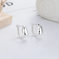 wholesale S925 Sterling Silver Korean Minimalist Geometric Teardrop Crystal Ear Clips, Versatile Luxury Style Earrings-0-1