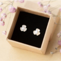 wholesale S925 Sterling Silver Women's Fashion Pearl Flower Necklace Sweet Choker D0698-0-4