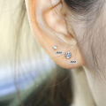 wholesale S925 Sterling Silver Set Of 3 Ins-style Mini Stud Earrings With Inlaid Zircons,-0-1
