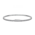 wholesale Metal Material: 925 Sterling Silver European and American cross-border fashion high-end sense clasp tennis bracelet 2mm 25mm 3mm zircon bracelet for women-0-9