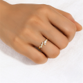 wholesale S925 Sterling Silver Super Sparkling Star-point Zirconium Ring For Women, Lightweight Luxury Elegant Advanced Niche Hollow Open Adjustable Ring-0-2