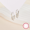 wholesale S925 Sterling Silver Star Moon Cross Diamond Stud Ear Clips Drop Earrings Cross-border Hot Pick Fashion High-end Earrings-0-2