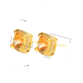 wholesale Vintage-inspired S925 silver gold-plated set with golden citrine for wealth attraction and moissanite, including ring, necklace, and earrings-0-7