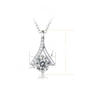 wholesale Winter New Collection Cross-Border Classic Four-Prong Angel's Kiss Pendant with Twisted Shank, Silver-Plated 18K Gold-0-5