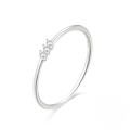 wholesale 925 Sterling Silver Minimalist Three Diamond Basic Index Finger Ring,INS。-0-6