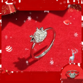 wholesale S925 Sterling Silver New Style "Deer with You" Adjustable Ring for Women with Inlaid Deer, Fashionable and Light Luxury Christmas Gift-0-0