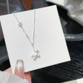wholesale  925 Sterling Silver Year of the Horse Necklace for Women, Pure Silver Yaoyao Wooden Horse Pendant, Light Luxury Niche Collarbone Chain-0-3
