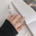 wholesale S925 Sterling Silver Korean Style INS Minimalist Double-Layer Line Smooth Surface Women's Ring Adjustable Open Band Versatile Stacking Ring-0-3