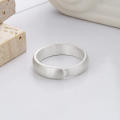 wholesale S925 Sterling Silver European and American Cross-Border Sandblasted Wide Band Minimalist Ring Versatile Ins Style Index Finger Ring-0-2