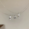 wholesale S925 Silver Invisible Fishline Necklace, Same Style as Zhuozhifan Jewelry Empress, Summer Classic Versatile Collarbone Chain-0-1
