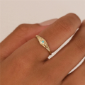 wholesale S925 Sterling Silver Zodiac Constellation Star Zircon Ring For Women, European And American Cross-border Creative Ins French Style-0-1