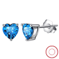 wholesale S925 Sterling Silver December Birthstone Earrings, Heart-shaped Zircon Cross-border Best Seller-0-16