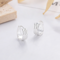 wholesale S925 sterling silver Korean-style geometric multi-layer line earrings, ins fashion trendy versatile ear cuffs for women-0-1