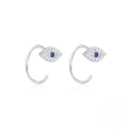 wholesale 925 Sterling Silver Evil Eye Blue Eye Earrings With Rhinestones-0-4