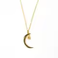 wholesale 925 Sterling Silver January To December Birthstone Zircon Star And Moon Necklace Elegant And Creativehot-selling Collarbone Chain-0-14