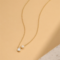 wholesale S925 Sterling Silver Classic Teardrop Crystal Pearl Pendant Necklace-0-3