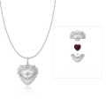 wholesale 925 Sterling Silver Necklace for Women, Vintage Textured Design, Elegant Heart-Shaped Gift Box, Premium Collarbone Chain-0-6