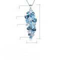 wholesale 925 Silver Natural Gemstone Pendant with Design Sense, Grape Cluster Style Garnet Crystal Necklace-0-7