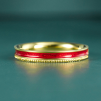 wholesale 925 Sterling Silver Plain Circle Ring for Women, Small Niche Ins Style, Xiaohongshu Same Style Accessory, Versatile Jewelry Wholesale-Gold American Standard No. 7