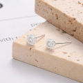 wholesale S925 Sterling Silver Fashion Cross-Border E-Commerce Minimalist Versatile Moissanite Fresh and Simple Stud Earrings with a Subtle, Understated Design-0-2