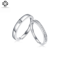 wholesale Adjustable live opening new moissanite ring, 925 silver, does not fade, popular live-streaming wedding couple's ring-0-1