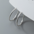 wholesale S925 Sterling Silver Round Smooth Large Hoop Earrings with Ins Style Design and Personalized Women's Ear Accessories M03806-0-1