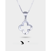 wholesale S925 Sterling Silver Four-Leaf Clover Pendant Necklace, Simple and Elegant Women's Jewelry Wholesale from Source Factory-Four-leaf Clover Pendant - Without Chain 925 Silver