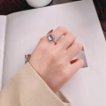 wholesale S925 Sterling Silver Light Luxury Style Inlaid Moonstone Ring, Niche Fashion Trendy Elegant Delicate Index Finger Ring-0-2
