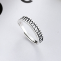 wholesale S925 Sterling Silver Korean Retro Minimalist Delicate Twist Open-Ended Ring for Women-0-1