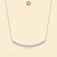 wholesale Metal S925, Moissanite Necklace Set, Light Luxury Advanced Sense Temperament New Collarbone Chain, Europe and America Cross-Border Hot Selling Necklace-Moissanite