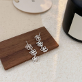 wholesale S925 Sterling Silver Korean Style Floral Tassel Earrings for Women, Fresh and Dainty Best Friend Ear Accessories, New Collection-0-4