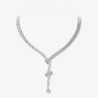 wholesale S925 Sterling Silver 45ct Pear-Shaped Ice-Cut 8*12 Luxury High-End Extravagant Evening Necklace for Women by SHIPEI-White【P1148】 Chain length 40cm