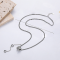 wholesale S925 Sterling Silver Retro Distressed Double Ring Textured Surface Ancient Style Unique Personality Niche Versatile Pendant Necklace-0-2