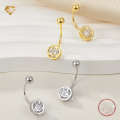 wholesale S925 Silver Earrings, Small and Exquisite, Elegant and High-End Smile Spiral Zircon Earrings for Women, Cross-Border Best-Seller for Wholesale-0-0